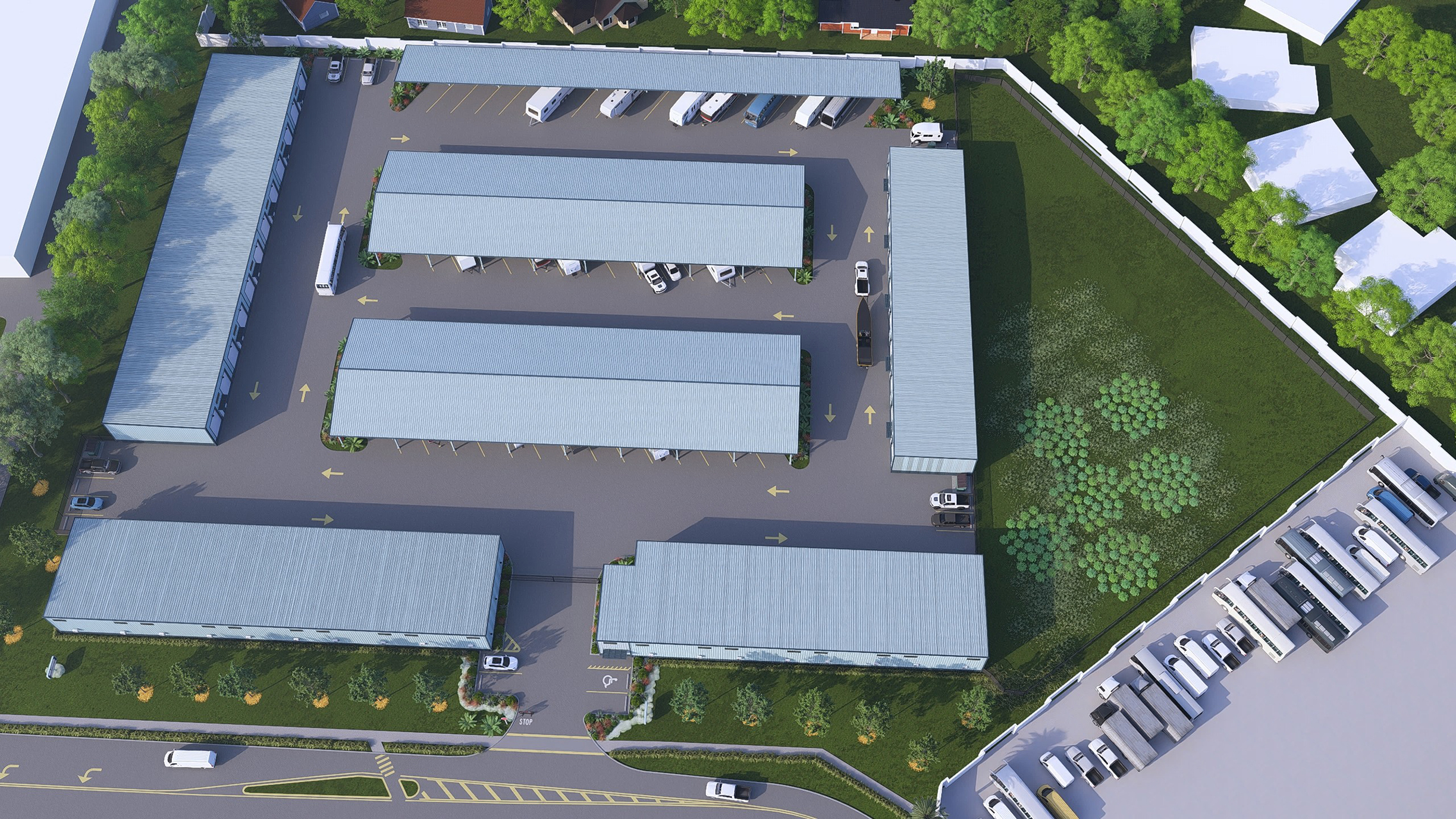 Motown Storage - Aerial View of Complete Facility